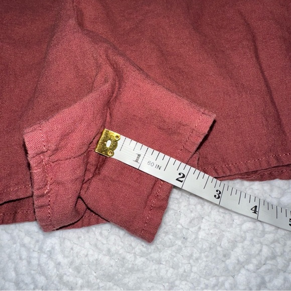 ABERCROMBIE & FITCH romper shorts tank top red rust burgundy ruched backing XS - Picture 8 of 9